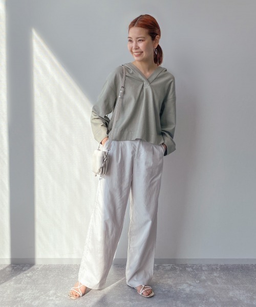 BAYFLOW（ベイフロー）の「リネンレーヨンワイドパンツ（その他パンツ・レディース・オフホワイト/ベージュ/ネイビー・SMALL/MEDIUM/LARGE）」の17枚目の写真