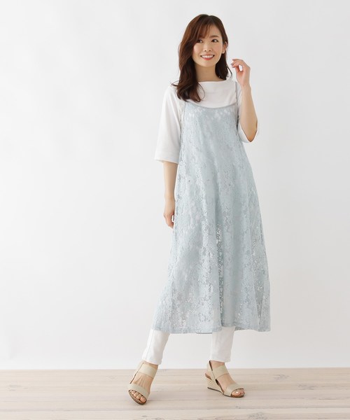 M L 2点セット レースキャミワンピース 5分丈インナー ワンピース Shoo La Rue シューラルー のファッション通販 Zozotown