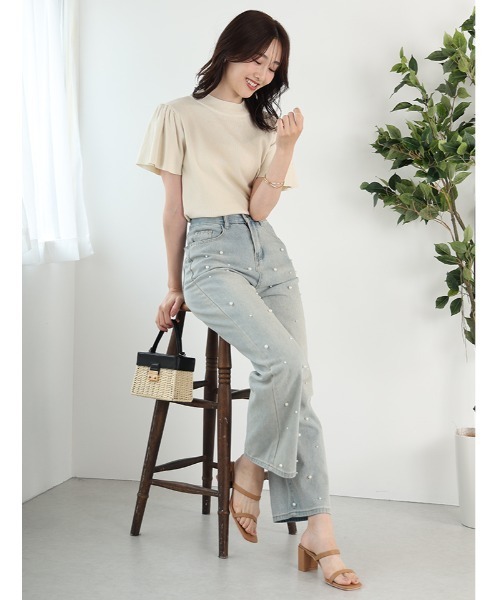 fifth（フィフス）の「フレアショルダーボトルネックニット（ニット/セーター・レディース・ベージュ/モカ/ブラック/ブルー系その他/ネイビー/チャコールグレー/ホワイト・MEDIUM）」の10枚目の写真