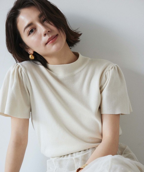 fifth（フィフス）の「フレアショルダーボトルネックニット（ニット/セーター・レディース・ベージュ/モカ/ブラック/ブルー系その他/ネイビー/チャコールグレー/ホワイト・MEDIUM）」の16枚目の写真