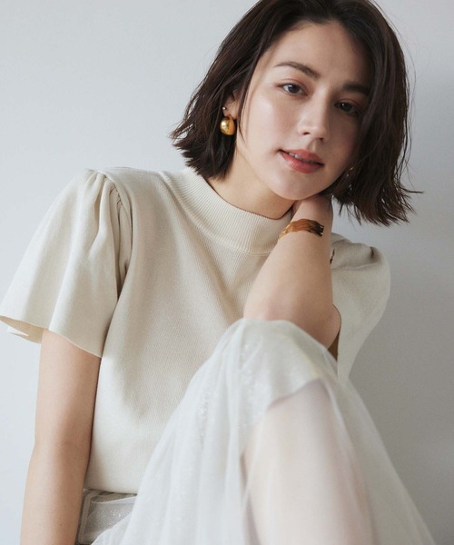 fifth（フィフス）の「フレアショルダーボトルネックニット（ニット/セーター・レディース・ベージュ/モカ/ブラック/ブルー系その他/ネイビー/チャコールグレー/ホワイト・MEDIUM）」の17枚目の写真