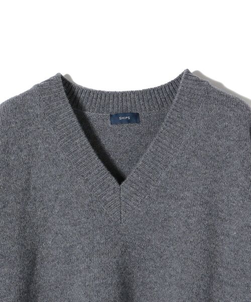 セール】〈手洗い可能〉Vネックサイドスリットビッグプルオーバー
