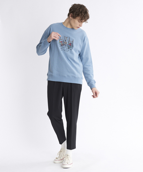 MYSELF ABAHOUSE（マイセルフアバハウス）の「【MYSELF ABAHOUSE】手描き 刺繍 プリント スウェット（スウェット・メンズ・ベージュ/サックスブルー/ホワイト系その他/ホワイト系その他2・46/48）」の12枚目の写真