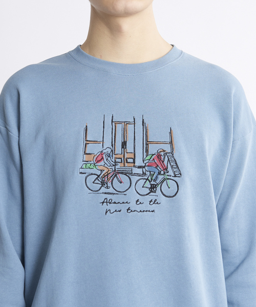 MYSELF ABAHOUSE（マイセルフアバハウス）の「【MYSELF ABAHOUSE】手描き 刺繍 プリント スウェット（スウェット・メンズ・ベージュ/サックスブルー/ホワイト系その他/ホワイト系その他2・46/48）」の16枚目の写真