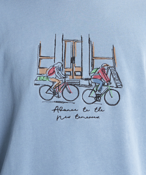 MYSELF ABAHOUSE（マイセルフアバハウス）の「【MYSELF ABAHOUSE】手描き 刺繍 プリント スウェット（スウェット・メンズ・ベージュ/サックスブルー/ホワイト系その他/ホワイト系その他2・46/48）」の17枚目の写真