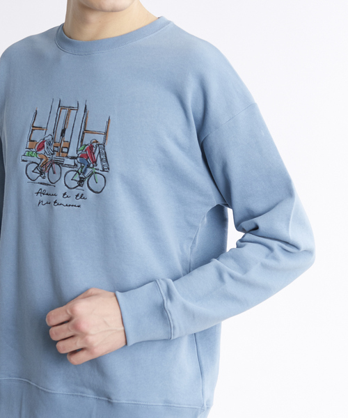 MYSELF ABAHOUSE（マイセルフアバハウス）の「【MYSELF ABAHOUSE】手描き 刺繍 プリント スウェット（スウェット・メンズ・ベージュ/サックスブルー/ホワイト系その他/ホワイト系その他2・46/48）」の20枚目の写真