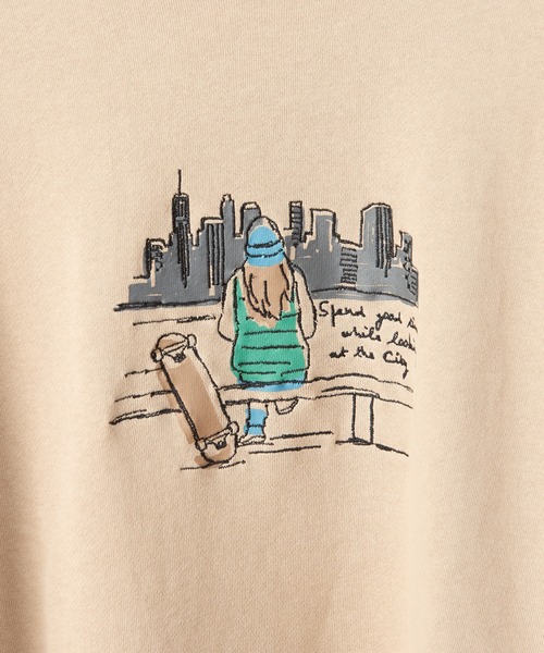 MYSELF ABAHOUSE（マイセルフアバハウス）の「【MYSELF ABAHOUSE】手描き 刺繍 プリント スウェット（スウェット・メンズ・ベージュ/サックスブルー/ホワイト系その他/ホワイト系その他2・46/48）」の8枚目の写真