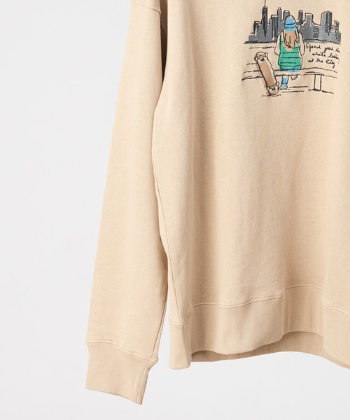 MYSELF ABAHOUSE（マイセルフアバハウス）の「【MYSELF ABAHOUSE】手描き 刺繍 プリント スウェット（スウェット・メンズ・ベージュ/サックスブルー/ホワイト系その他/ホワイト系その他2・46/48）」の9枚目の写真