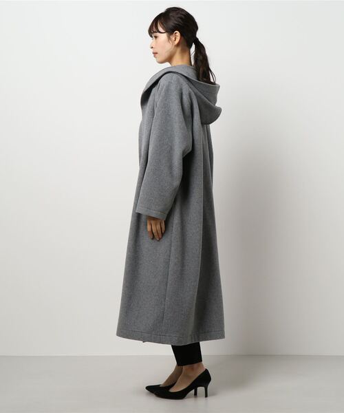 mizuiro ind ミズイロインド　ボンディング　ロングコート グレー美品 mizuiroind（ミズイロインド）の「hooded long CT（その他