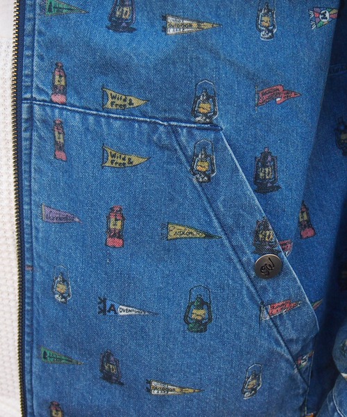 grn（ジーアールエヌ）の「◇PRINTWORKPARKA 総柄ﾌﾟﾘﾝﾄﾜｰｸﾊﾟｰｶｰﾄ/ﾂｲﾙ/ﾃﾞﾆﾑ/ﾍﾟｲｽﾞﾘｰ/ｽﾄﾗｲﾌﾟ（パーカー・メンズ・ブラック/インディゴブルー/ナチュラル/ストライプ・M/L）」の11枚目の写真