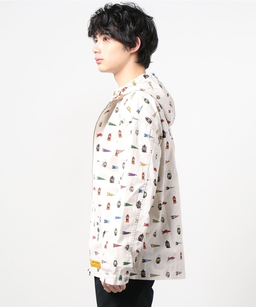 grn（ジーアールエヌ）の「◇PRINTWORKPARKA 総柄ﾌﾟﾘﾝﾄﾜｰｸﾊﾟｰｶｰﾄ/ﾂｲﾙ/ﾃﾞﾆﾑ/ﾍﾟｲｽﾞﾘｰ/ｽﾄﾗｲﾌﾟ（パーカー・メンズ・ブラック/インディゴブルー/ナチュラル/ストライプ・M/L）」の18枚目の写真