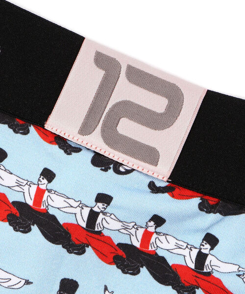 OVER THE TWELVE（オーバーザトゥウェルブ）の「OVER THE TWELVE/オーバーザトェルブ/WORLD DANCE（ボクサーパンツ・メンズ・ブルー/ベージュ・LARGE/MEDIUM）」の5枚目の写真