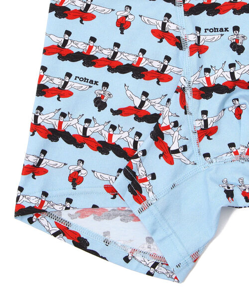 OVER THE TWELVE（オーバーザトゥウェルブ）の「OVER THE TWELVE/オーバーザトェルブ/WORLD DANCE（ボクサーパンツ・メンズ・ブルー/ベージュ・LARGE/MEDIUM）」の4枚目の写真