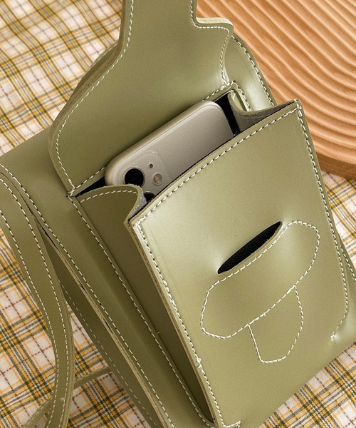 etade（エタード）の「【etade】stitch bag etda2（ショルダーバッグ・レディース・ブラック/モスグリーン/キャメル・FREE）」の10枚目の写真