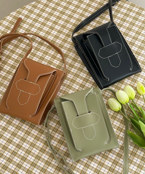 etade（エタード）の「【etade】stitch bag etda2（ショルダーバッグ・レディース・ブラック/モスグリーン/キャメル・FREE）」の11枚目の写真