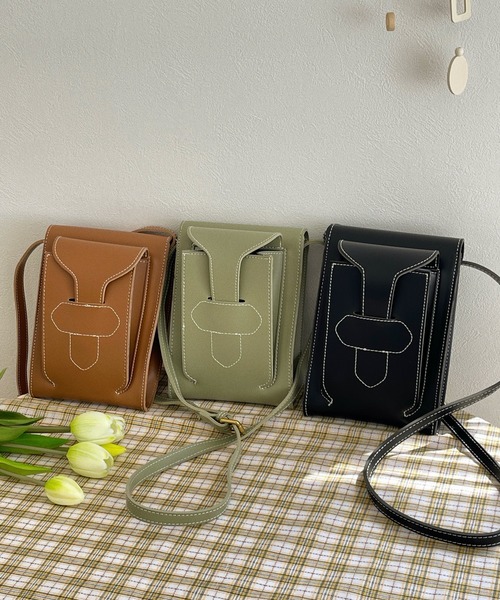 etade（エタード）の「【etade】stitch bag etda2（ショルダーバッグ・レディース・ブラック/モスグリーン/キャメル・FREE）」の17枚目の写真