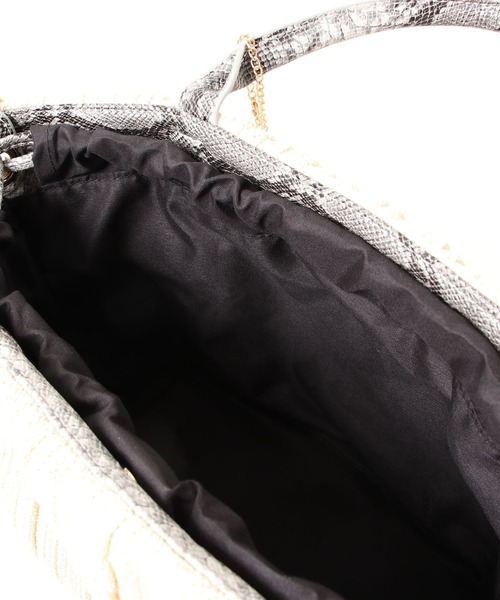 Via Demizon(ビアデミゾン)の「プリーツ加工サマーバッグ ロングショルダー付き(かごバッグ・レディース・アイボリー/ブラウン/ブラック・FREE)」の20枚目の写真