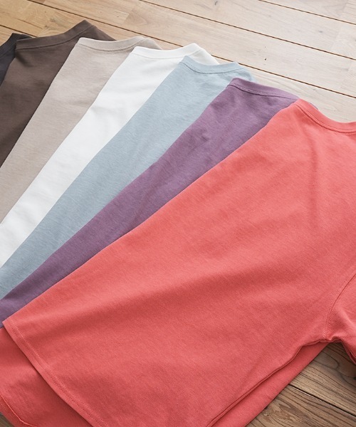 Futier land(フューティアランド)の「バックオープンBIGTシャツ(Tシャツ/カットソー・レディース・ホワイト/パープル/ブラウン/ピンク/ブルー/グレイッシュベージュ/チャコール・MEDIUM)」の16枚目の写真