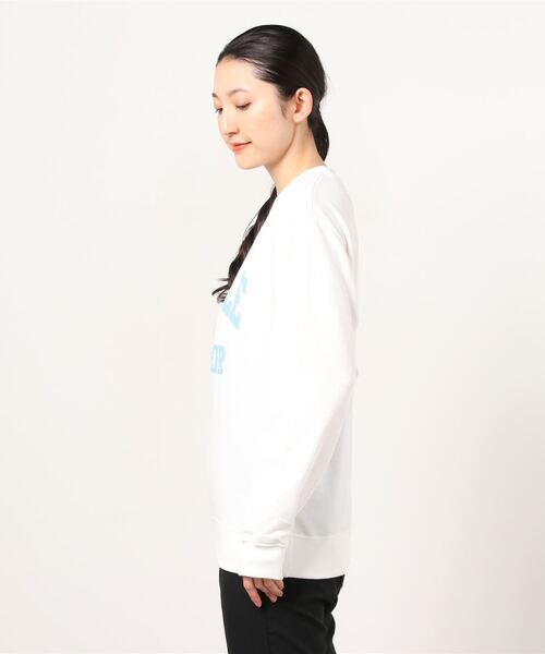 WEGO(ウィゴー)の「WEGO/カレッジロゴプリントプルオーバー(スウェット・レディース・ホワイト/スミクロ/ダークグリーン・SMALL/MEDIUM/LARGE)」の4枚目の写真