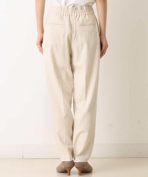 a.v.v（アーヴェヴェ）の「【セットアップ対応】麻混ハイウェストテーパードパンツ（スラックス・レディース・ベージュ・36/42/38/40/34）」の9枚目の写真