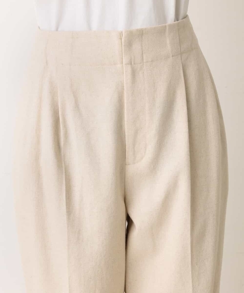 a.v.v（アーヴェヴェ）の「【セットアップ対応】麻混ハイウェストテーパードパンツ（スラックス・レディース・ベージュ・36/42/38/40/34）」の11枚目の写真