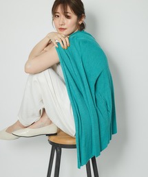 un dix cors（アンディコール）の「ナチュラルな風合いが魅力　リネン混片畦カーディガン（カーディガン/ボレロ）」