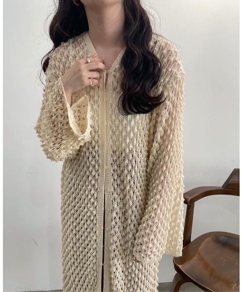 lawgy（ラウジー）の「original ami knit op（ワンピース・レディース・ブラウン/アイボリー・FREE）」の20枚目の写真