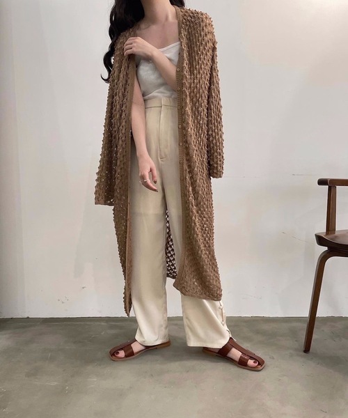 lawgy（ラウジー）の「original ami knit op（ワンピース・レディース・ブラウン/アイボリー・FREE）」の12枚目の写真