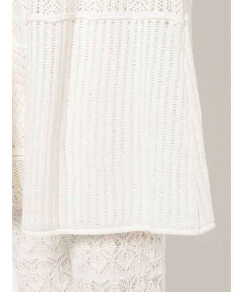 RESEXXY（リゼクシー）の「鈎針風ハーフスリーブカーディガン【セットアップ着用可能】（カーディガン/ボレロ・レディース・ホワイト/ブラック/ピンク・FREE）」の14枚目の写真