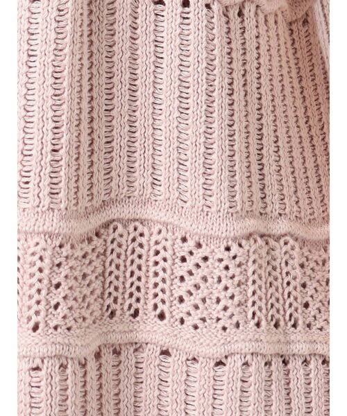 RESEXXY（リゼクシー）の「鈎針風ハーフスリーブカーディガン【セットアップ着用可能】（カーディガン/ボレロ・レディース・ホワイト/ブラック/ピンク・FREE）」の18枚目の写真