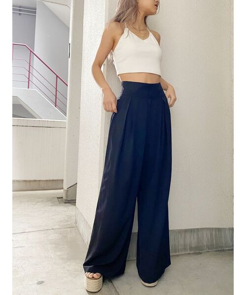 GYDA（ジェイダ）の「BACKクロステレコビスチェ（キャミソール・レディース・オフホワイト/ブラック・FREE）」の12枚目の写真