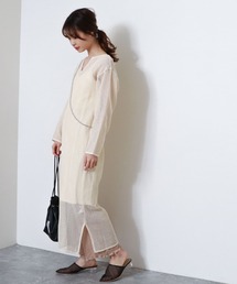 【限定item】キーネックメッシュワンピース(インナーＳＥＴ)