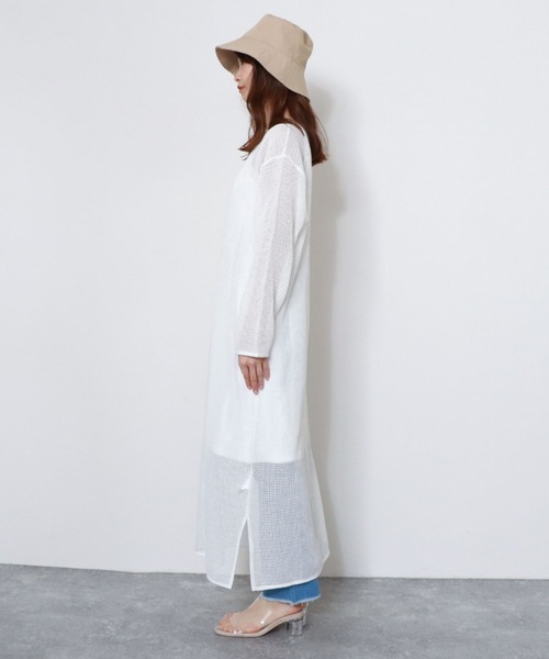 archives(アルシーヴ)の「【限定item】キーネックメッシュワンピース(インナーSET)(ワンピース・レディース・アイボリー/オフホワイト・MEDIUM)」の7枚目の写真