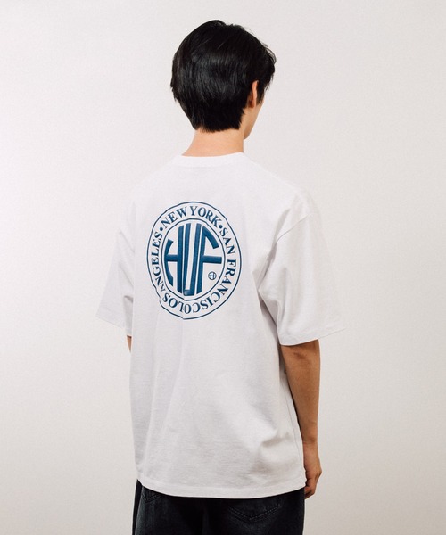 HUF（ハフ）の「REGIONAL S/SL TEE  HUF ハフ Tシャツ 店舗限定（Tシャツ/カットソー・メンズ・ホワイト/ブラック/オリーブ/ライトベージュ・XL/M/S/XXL/L）」の6枚目の写真
