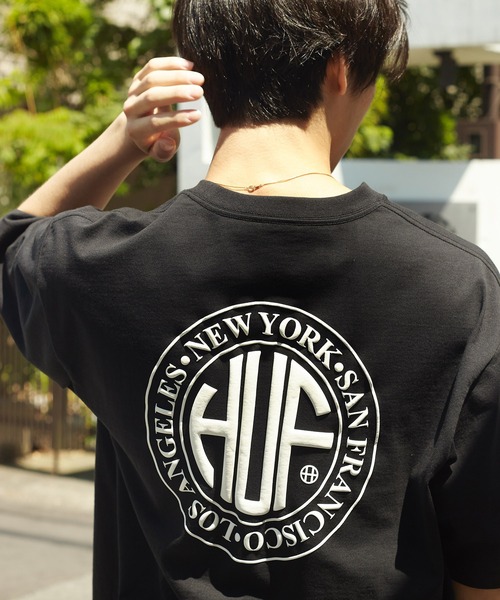 HUF（ハフ）の「REGIONAL S/SL TEE  HUF ハフ Tシャツ 店舗限定（Tシャツ/カットソー・メンズ・ホワイト/ブラック/オリーブ/ライトベージュ・XL/M/S/XXL/L）」の22枚目の写真