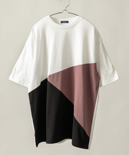 URBAN RESEARCH（アーバンリサーチ）の「トリコロール半袖Tシャツ（Tシャツ/カットソー・メンズ・ブルー/パープル/ベージュ・LARGE/MEDIUM）」の3枚目の写真