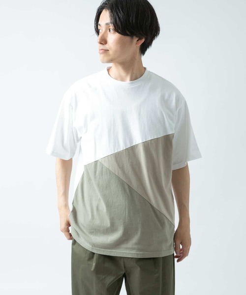 URBAN RESEARCH（アーバンリサーチ）の「トリコロール半袖Tシャツ（Tシャツ/カットソー・メンズ・ブルー/パープル/ベージュ・LARGE/MEDIUM）」の11枚目の写真