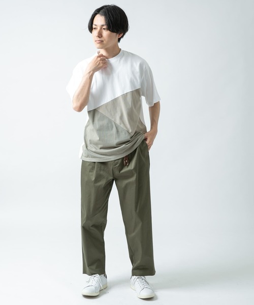 URBAN RESEARCH（アーバンリサーチ）の「トリコロール半袖Tシャツ（Tシャツ/カットソー・メンズ・ブルー/パープル/ベージュ・LARGE/MEDIUM）」の4枚目の写真