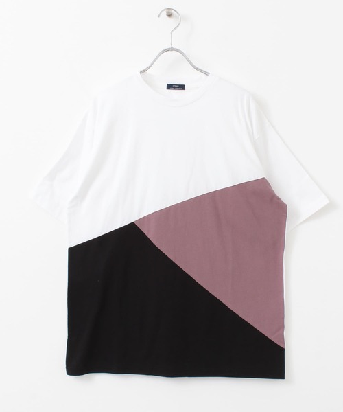 URBAN RESEARCH（アーバンリサーチ）の「トリコロール半袖Tシャツ（Tシャツ/カットソー・メンズ・ブルー/パープル/ベージュ・LARGE/MEDIUM）」の12枚目の写真