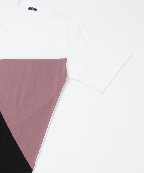 URBAN RESEARCH（アーバンリサーチ）の「トリコロール半袖Tシャツ（Tシャツ/カットソー・メンズ・ブルー/パープル/ベージュ・LARGE/MEDIUM）」の16枚目の写真