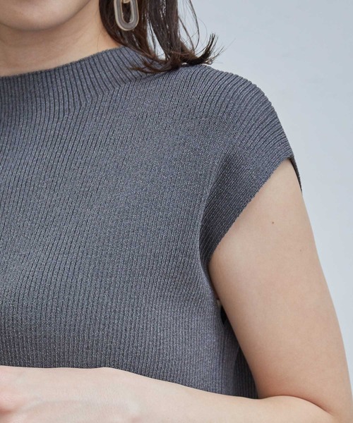 VIS（ビス）の「【星玲奈さんコラボ】【セットアップ対応】ラメニットリブプルオーバー（その他トップス・レディース・スミクロ/ベージュ系その他2/ブルー系その他5・FREE）」の4枚目の写真