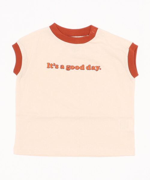 Ocean&Ground（オーシャン&グラウンド）の「ロゴプリントワイドリンガーノースリーブ（90～140cm）（タンクトップ・キッズ・ブラウン/グリーン・120/140/100/90/130/110）」の6枚目の写真