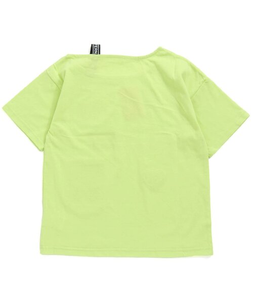 algy（アルジー）の「ワンショル風ワッペンT（Tシャツ/カットソー・キッズ・ライム/オフホワイト/ブラック・MEDIUM/X-SMALL/SMALL/XX-SMALL/XXX-SMALL）」の13枚目の写真