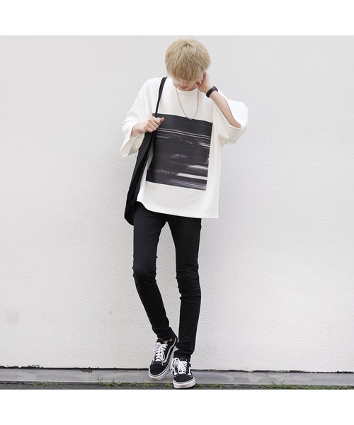DEVICE(デバイス)の「【WEARISTA tai × DEVICE コラボ】Rename キャンバス ビッグ トートバッグ(ショルダーバッグ・メンズ・ブラック/ナチュラル・FREE)」の7枚目の写真