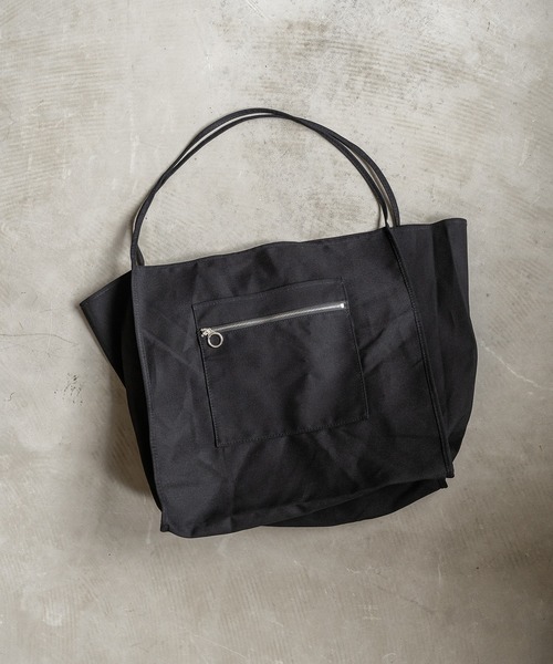 DEVICE(デバイス)の「【WEARISTA tai × DEVICE コラボ】Rename キャンバス ビッグ トートバッグ(ショルダーバッグ・メンズ・ブラック/ナチュラル・FREE)」の8枚目の写真