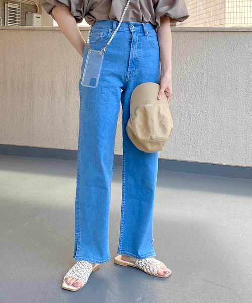 Heather(ヘザー)の「アースカラースリットフレアデニム 952084(デニムパンツ・レディース・イエロー/ブルー/グリーン・S/M)」の3枚目の写真