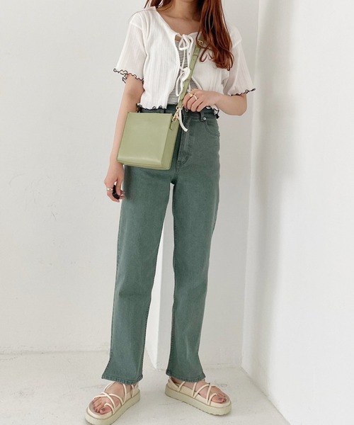 Heather(ヘザー)の「アースカラースリットフレアデニム 952084(デニムパンツ・レディース・イエロー/ブルー/グリーン・S/M)」の18枚目の写真