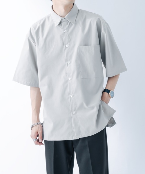 epnok（エプノック）の「サイドスリットベーシックシャツ（シャツ/ブラウス・メンズ・オフホワイト/ダークグレー/グレイッシュベージュ・SMALL/MEDIUM/LARGE）」の11枚目の写真