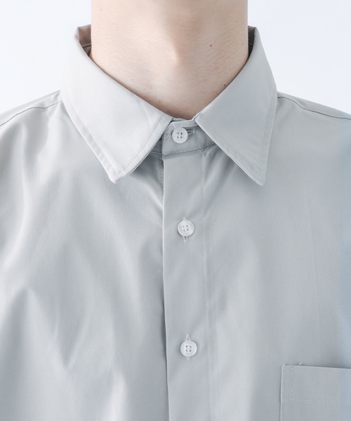 epnok（エプノック）の「サイドスリットベーシックシャツ（シャツ/ブラウス・メンズ・オフホワイト/ダークグレー/グレイッシュベージュ・SMALL/MEDIUM/LARGE）」の6枚目の写真