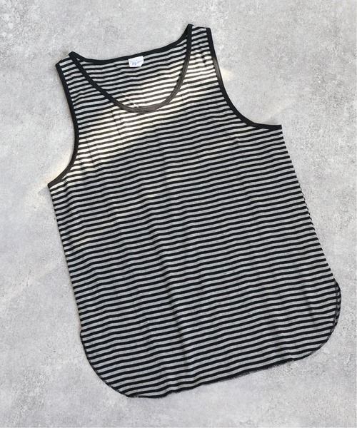 MILLER(ミラー)の「【MILLER/ミラー】*relume Round Hem 別注タンクトップ(タンクトップ・メンズ・ホワイト/ブラック/ブルー/グリーン/ナチュラル・MEDIUM/LARGE)」の1枚目の写真